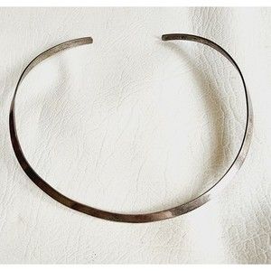 Sterling Silver 925 Mexico Collar Choker Cuff Necklace